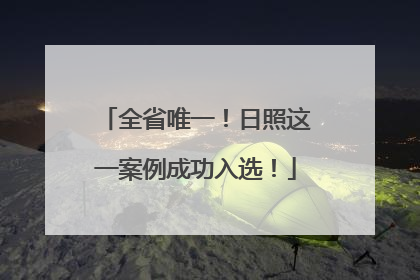 全省唯一！日照这一案例成功入选！