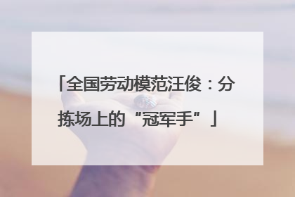 全国劳动模范汪俊：分拣场上的“冠军手”