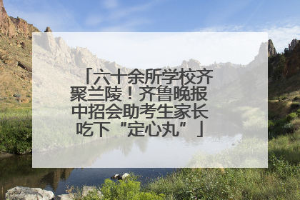 六十余所学校齐聚兰陵！齐鲁晚报中招会助考生家长吃下“定心丸”