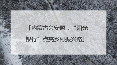 内蒙古兴安盟：“阳光银行”点亮乡村振兴路