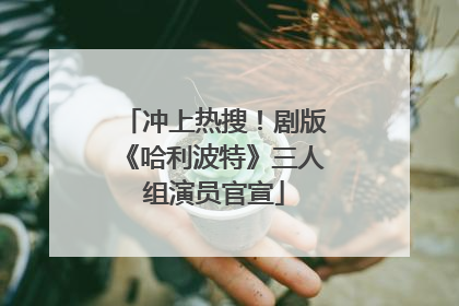 冲上热搜！剧版《哈利波特》三人组演员官宣