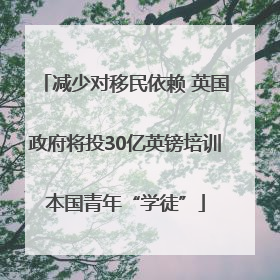 减少对移民依赖 英国政府将投30亿英镑培训本国青年“学徒”