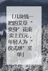 几块钱一把的艾草“变身”花束卖上百元，年轻人为“仪式感”买单