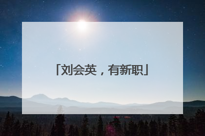 刘会英，有新职
