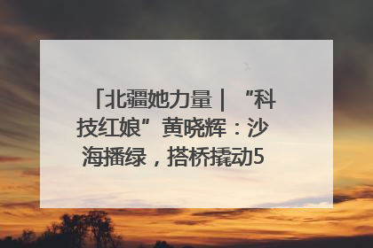 北疆她力量｜“科技红娘”黄晓辉：沙海播绿，搭桥撬动5.3亿研发
