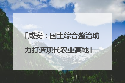 咸安：国土综合整治助力打造现代农业高地