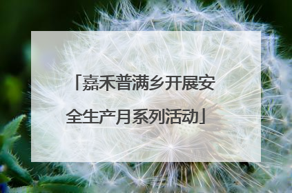 嘉禾普满乡开展安全生产月系列活动