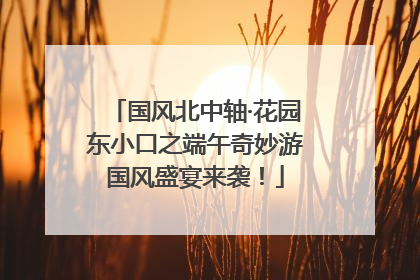 国风北中轴·花园东小口之端午奇妙游国风盛宴来袭！