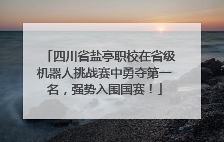 四川省盐亭职校在省级机器人挑战赛中勇夺第一名，强势入围国赛！