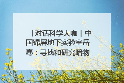 对话科学大咖｜中国锦屏地下实验室岳骞：寻找和研究暗物质，就是要去突破人类的认知边界