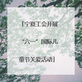 宁夏工会开展“六一”国际儿童节关爱活动