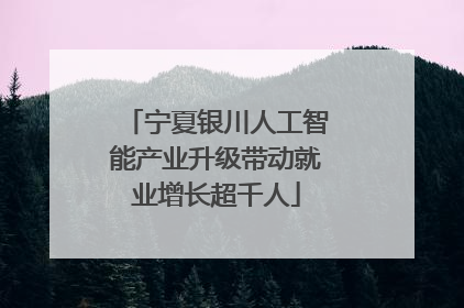 宁夏银川人工智能产业升级带动就业增长超千人