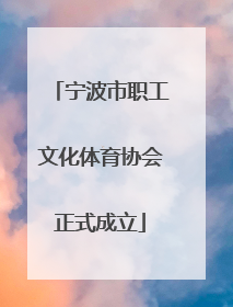 宁波市职工文化体育协会正式成立