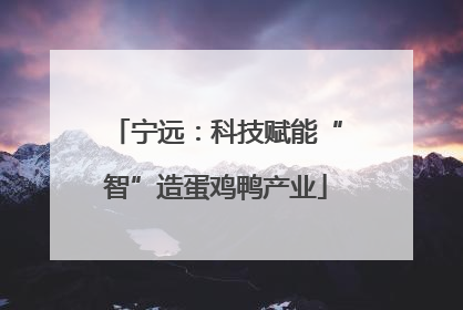 宁远：科技赋能“智”造蛋鸡鸭产业