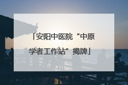 安阳中医院“中原学者工作站”揭牌