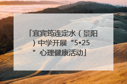 宜宾筠连定水（景阳）中学开展“5•25”心理健康活动
