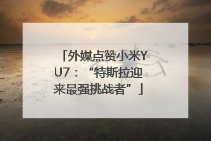 外媒点赞小米YU7：“特斯拉迎来最强挑战者”