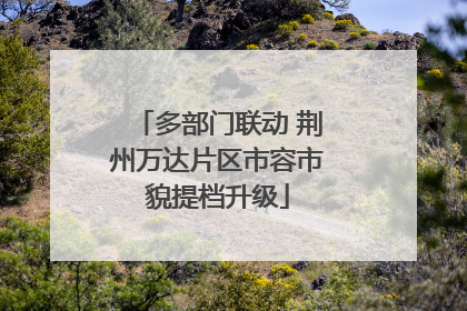 多部门联动 荆州万达片区市容市貌提档升级