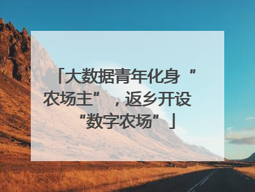 大数据青年化身“农场主”，返乡开设“数字农场”