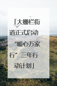 大栅栏街道正式启动“暖心万家行”三年行动计划