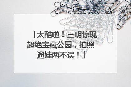 太酷啦！三明惊现超绝宝藏公园，拍照遛娃两不误！