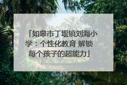 如皋市丁堰镇刘海小学：个性化教育 解锁每个孩子的超能力