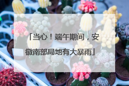 当心！端午期间，安徽南部局地有大暴雨