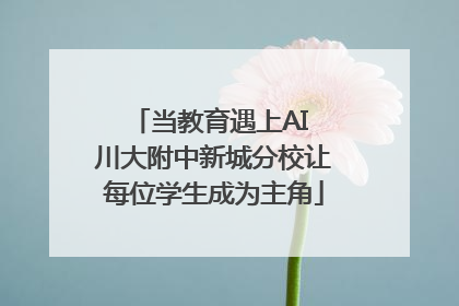 当教育遇上AI 川大附中新城分校让每位学生成为主角