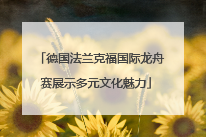 德国法兰克福国际龙舟赛展示多元文化魅力