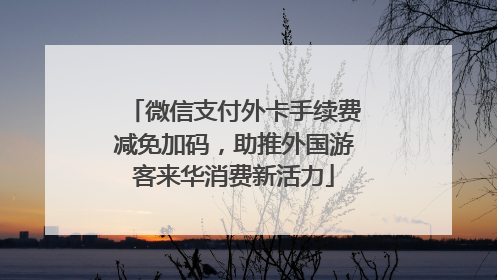 微信支付外卡手续费减免加码，助推外国游客来华消费新活力