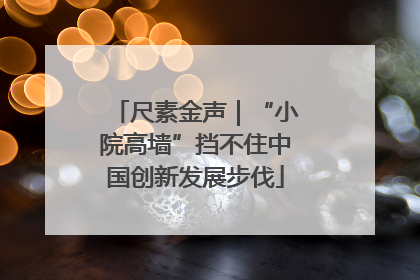 尺素金声｜“小院高墙”挡不住中国创新发展步伐