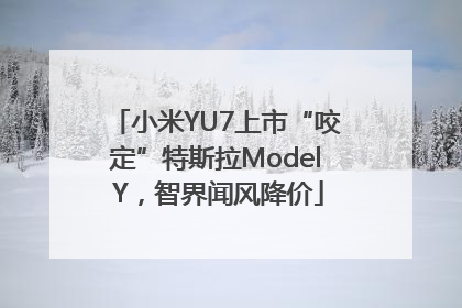 小米YU7上市“咬定”特斯拉Model Y，智界闻风降价