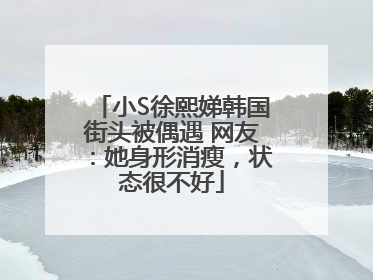小S徐熙娣韩国街头被偶遇 网友：她身形消瘦，状态很不好