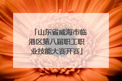 山东省威海市临港区第八届职工职业技能大赛开赛