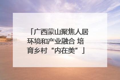 广西蒙山聚焦人居环境和产业融合 培育乡村“内在美”