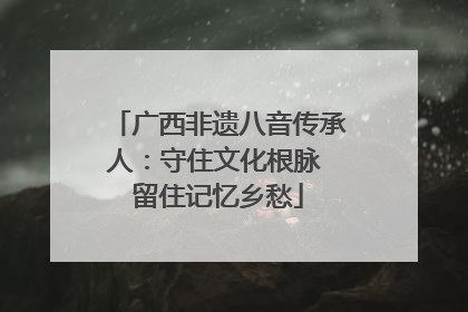 广西非遗八音传承人：守住文化根脉 留住记忆乡愁