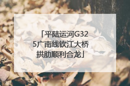 平陆运河G325广南线钦江大桥拱肋顺利合龙