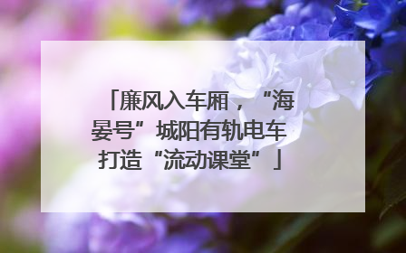 廉风入车厢，“海晏号”城阳有轨电车打造“流动课堂”