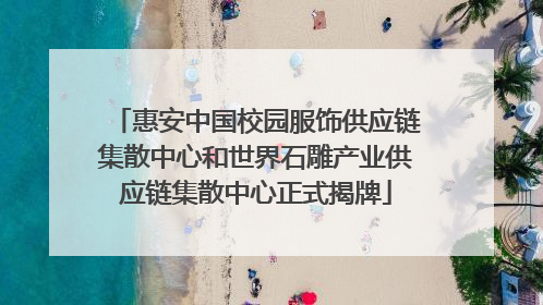 惠安中国校园服饰供应链集散中心和世界石雕产业供应链集散中心正式揭牌