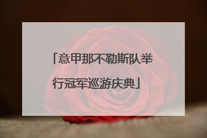 意甲那不勒斯队举行冠军巡游庆典