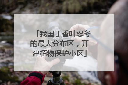 我国丁香叶忍冬的最大分布区，开建植物保护小区