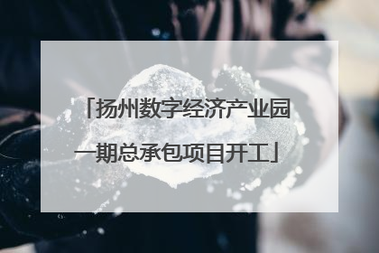 扬州数字经济产业园一期总承包项目开工
