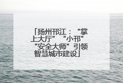 扬州邗江：“掌上大厅”“小邗”“安全大师”引领智慧城市建设