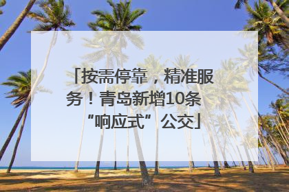 按需停靠，精准服务！青岛新增10条“响应式”公交