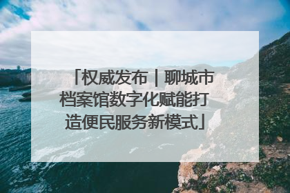 权威发布｜聊城市档案馆数字化赋能打造便民服务新模式