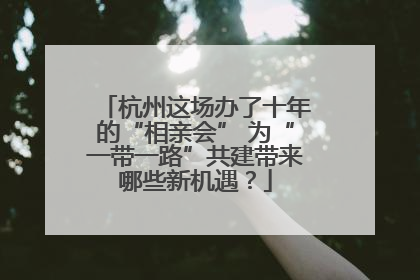 杭州这场办了十年的“相亲会” 为“一带一路”共建带来哪些新机遇？