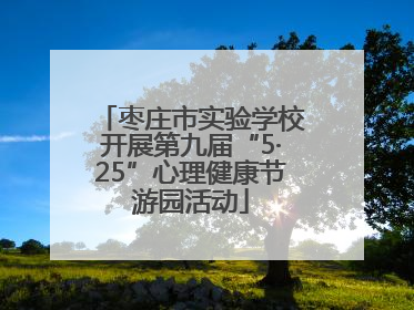 枣庄市实验学校开展第九届“5·25”心理健康节游园活动