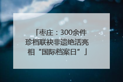 枣庄：300余件珍档联袂非遗绝活亮相“国际档案日”