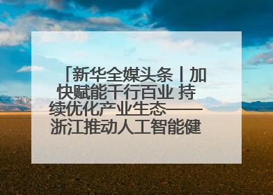 新华全媒头条丨加快赋能千行百业 持续优化产业生态——浙江推动人工智能健康有序发展观察