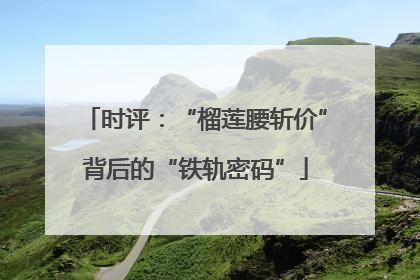 时评：“榴莲腰斩价”背后的“铁轨密码”